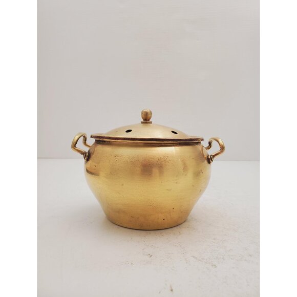 Small brass Decor Bowl , Decorative Mini Round Candy Dish With Lid , Swe… - Picture 1 of 10